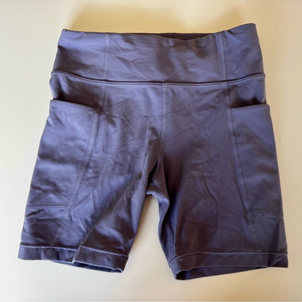 Athleta Girl Stash Your Treasures Pastel Purple Bike Shorts w/Pockets Girls 8-10
